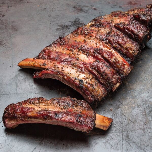 bison cooked ribs